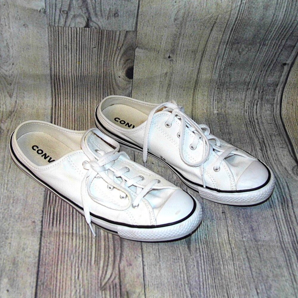 CONVERSE All Star Dainty Mule White Sneakers Womens Size 7